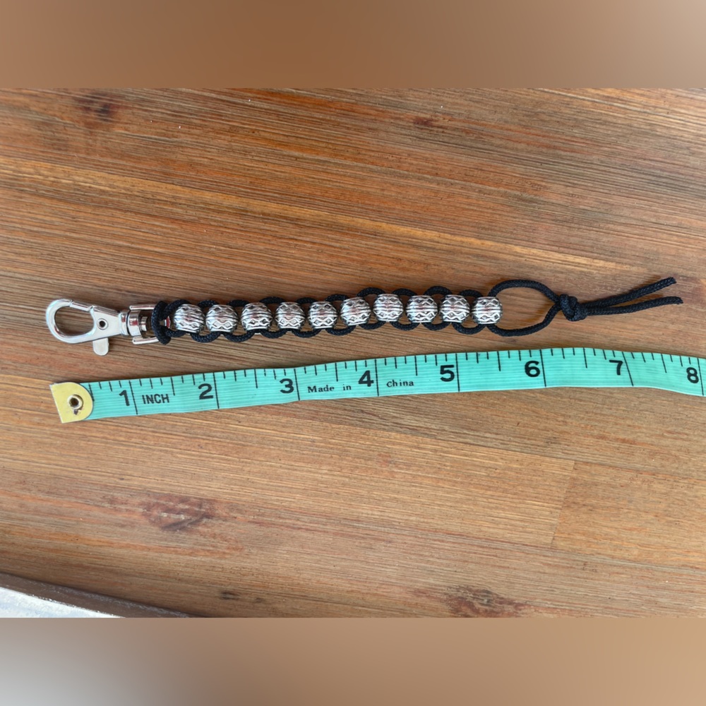 Handmade Silver Beaded Golf Shot Stroke Counter Snap Hook Clip - Picture 5 of 7